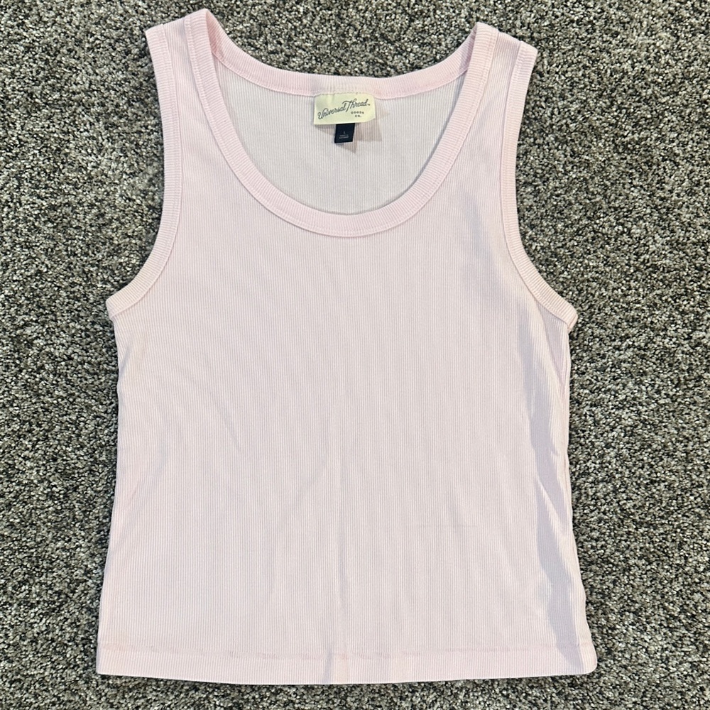 Universal Thread Light Pink Ribbed Tank Top
